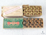100 Rounds Winchester and Remington .22 WRF Win Rimfire in Vintage Boxes