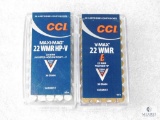 100 Rounds CCI .22 WMR Magnum V-Max and Maxi-Mag HP+V 30 Grain Ammo
