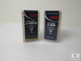 100 Rounds CCI Maxi-Mag .22 WMR Magnum HP and Total Metal Jacket 30 Grain Ammo