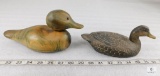Lot of Two Vintage Wooden Duck Decoys