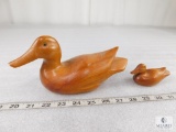 Pair of Carved Wooden Ducks