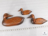 Set of Three Wooden Duck Wall Decorations