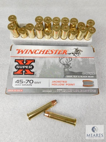 20 Rounds Winchester 45-70 GOVT Jacketed Hollow Point 300 Grain