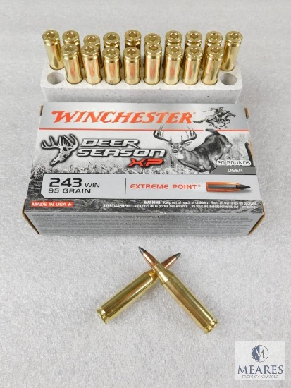 20 Rounds Winchester 243 WIN 95 Grain Extreme Point