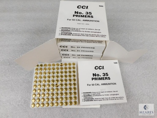 CCI No. 35 Primers 50 Cal Ammunition 500 Primers