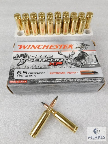 20 Rounds Winchester 6.5 Creedmoor 125 Grain Extreme Point