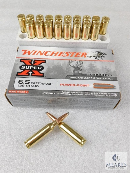 20 Rounds Winchester 6.5 Creedmoor 129 Grain Power-Point