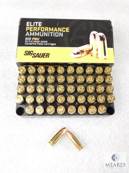 50 Rounds Sig Sauer 9mm Luger 124 Grain FMJ
