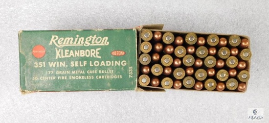 50 Rounds Remington 351 WIN S.L. 177 Grain M.C. Bullet