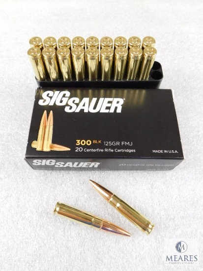20 Rounds Sig Sauer 300 Black 125 Grain FMJ