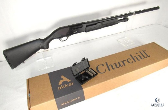 New Akkar Churchill 620 20 Gauge Pump Action Shotgun With Two Barrels