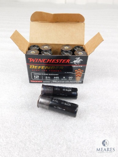 Ten Rounds Winchester 12 Gauge 2 3/4" 1145 Velocity 00 Buck