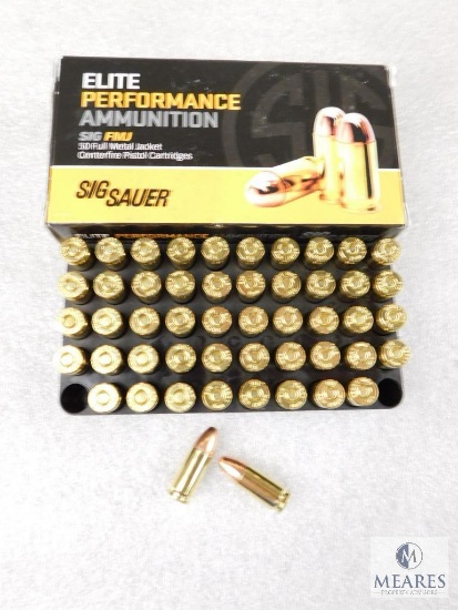 50 Rounds Sig Sauer 9mm Luger 115 Grain FMJ