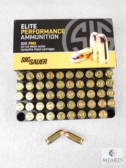 50 Rounds Sig Sauer 9mm Luger 115 Grain FMJ