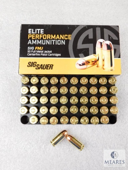50 Rounds Sig Sauer 9mm Luger 115 Grain FMJ