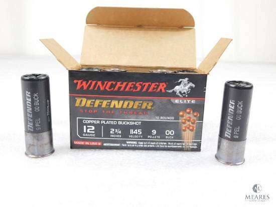 10 Rounds Winchester 12 Gauge 2 3/4" 1145 Velocity 00 Buck