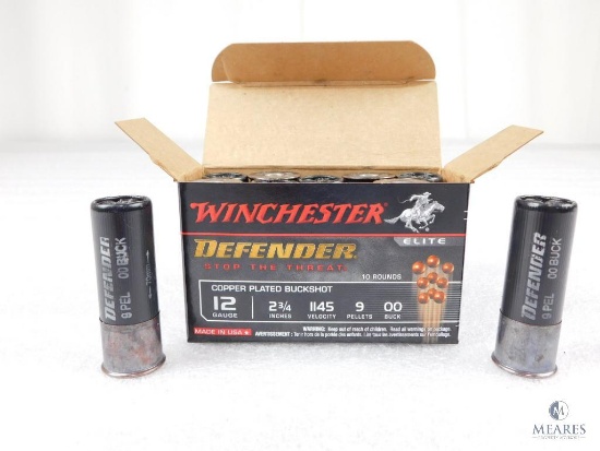 10 Rounds Winchester 12 Gauge 2 3/4" 1145 Velocity 00 Buck