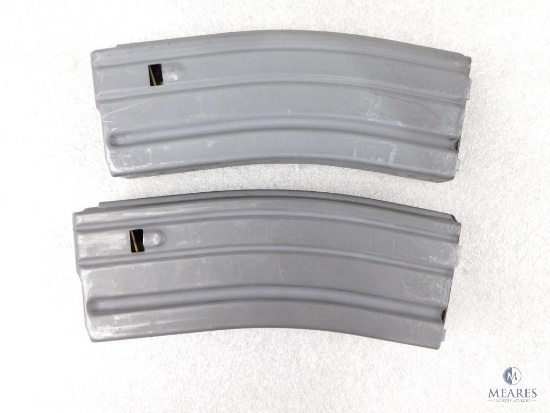 Two AR 15 30 Round Metal Magazines