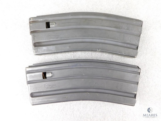 Two AR 15 30 Round Metal Magazines Kay Industries