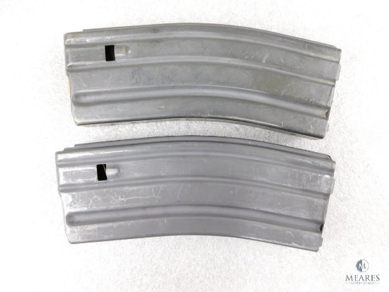 Two AR 15 30 Round Metal Magazines