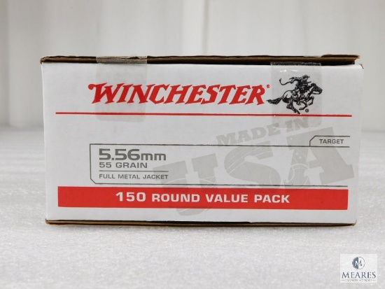 150 Rounds Winchester 5.56mm 55 Grain FMJ
