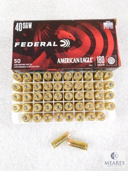 50 Rounds Federal American Eagle 180 Grain FMJ