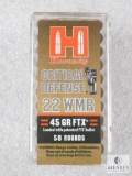 50 Rounds Hornady Critical Defense 22 WMR 45 Grain FTX