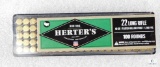 100 Rounds Herter's 22LR 40 Grain Plated Hollow Point 1280 FPS
