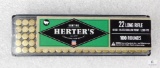 100 Rounds Herter's 22LR 40 Grain Plated Hollow Point 1280 FPS