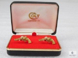 Vintage Colt Python Gold Filled Cufflinks in Original Case