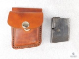 .351 Caliber Five Round Magazine with Leather Belt Case