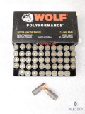 50 Rounds Wolf 9mm Luger 115 Grain FMJ