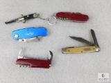 Collection of Four Knives and a Keychain