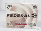 325 Rounds Federal 22LR 40 Grain