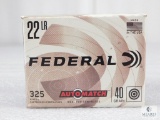 325 Rounds Federal 22LR 40 Grain