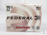 325 Rounds Federal 22LR 40 Grain