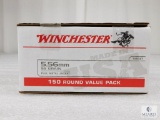 150 Rounds Winchester 5.56mm 55 Grain FMJ