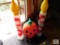 Blow Mold Noel Candles and Blow Mold Jack-o-Lantern