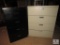 Lot of Two Hon Four Drawer Lateral File Cabinets and Assorted Bags