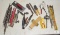 Assorted Tool Lot - Drill & Auger Bits, Crimpers, Pipe Wrench, File, Pliers and More