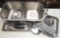 Stainless Double Kitchen Sink, Assorted Pans and Anchor Measuring Cup