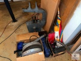 Lot of Assorted Tools, Machine Base, and Car Essentials