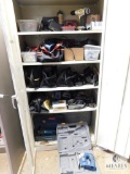 Two Door Cabinet FULL of Assorted Tools and Supplies