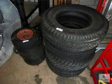 Lot of Seven Mixed Size Tires - Some with Rims