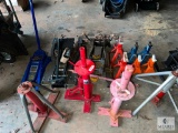 LARGE LOT of Floor Jacks, Jack Stands and Tire Stands