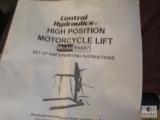 Central Hydraulics High Position Motorcycle Lift and 4' Step ladder