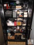 Two Door Cabinet Full of Electronic Test Equipment and Electronics