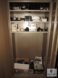 Two Door Cabinet with CB Radio Equipment and Accessories