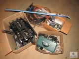Electronics Lot - Assorted Wires, Adapters and Soldering Kit