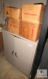 Large Electricians Lot - 2 Door Cabinet with Assorted Wires, Fittings, and More